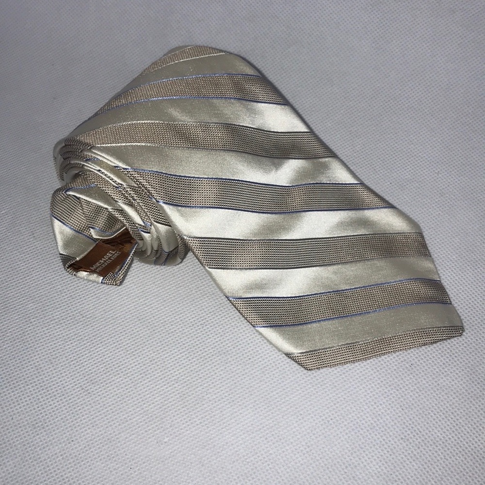 Michael Kors Tan Casual Men’s Tie Preppy Business Workwear Party Prom Neutral